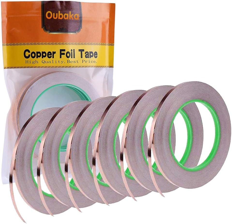 Oubaka 6 Pack Copper Foil Tape,Double-Sided Conductive [...]