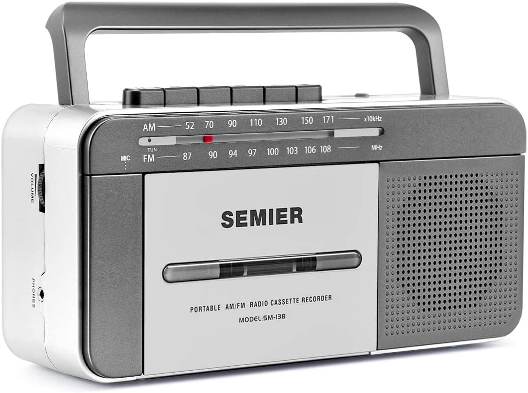 SEMIER Retro Boombox Cassette Player AM/FM Radio [...]