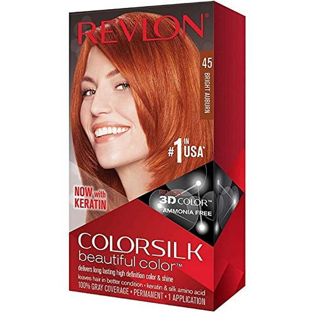 Revlon ColorSilk Beautiful Color [45], Bright Auburn, [...]
