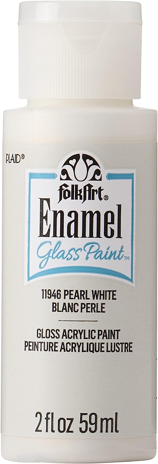 FolkArt Enamel Acrylic Craft Paint, Pearl White 2 fl [...]