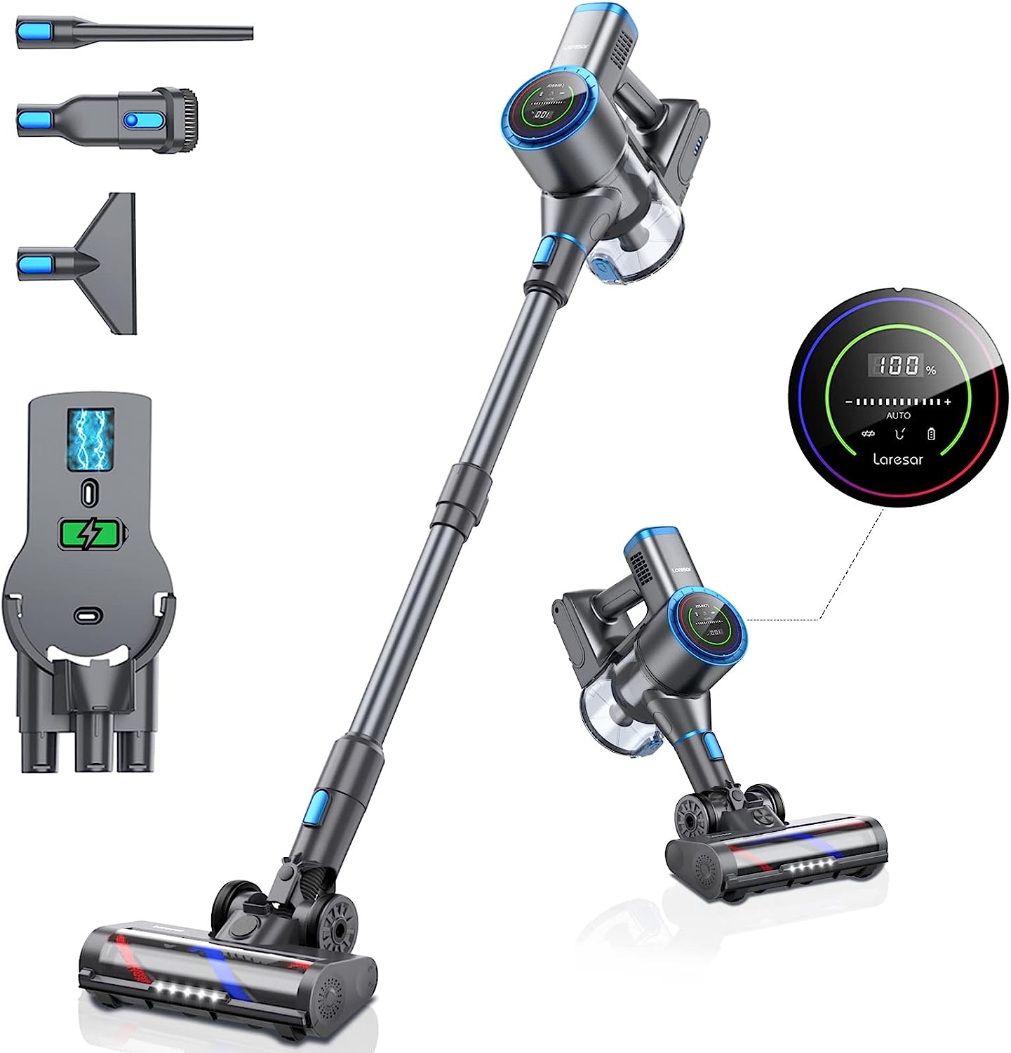 Laresar Cordless Vacuum Cleaner with Charging Station, [...]