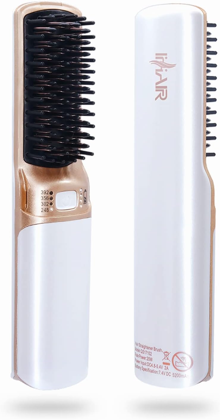 IHHAIR Hot Hair Straightener Brush,Portable Mini [...]