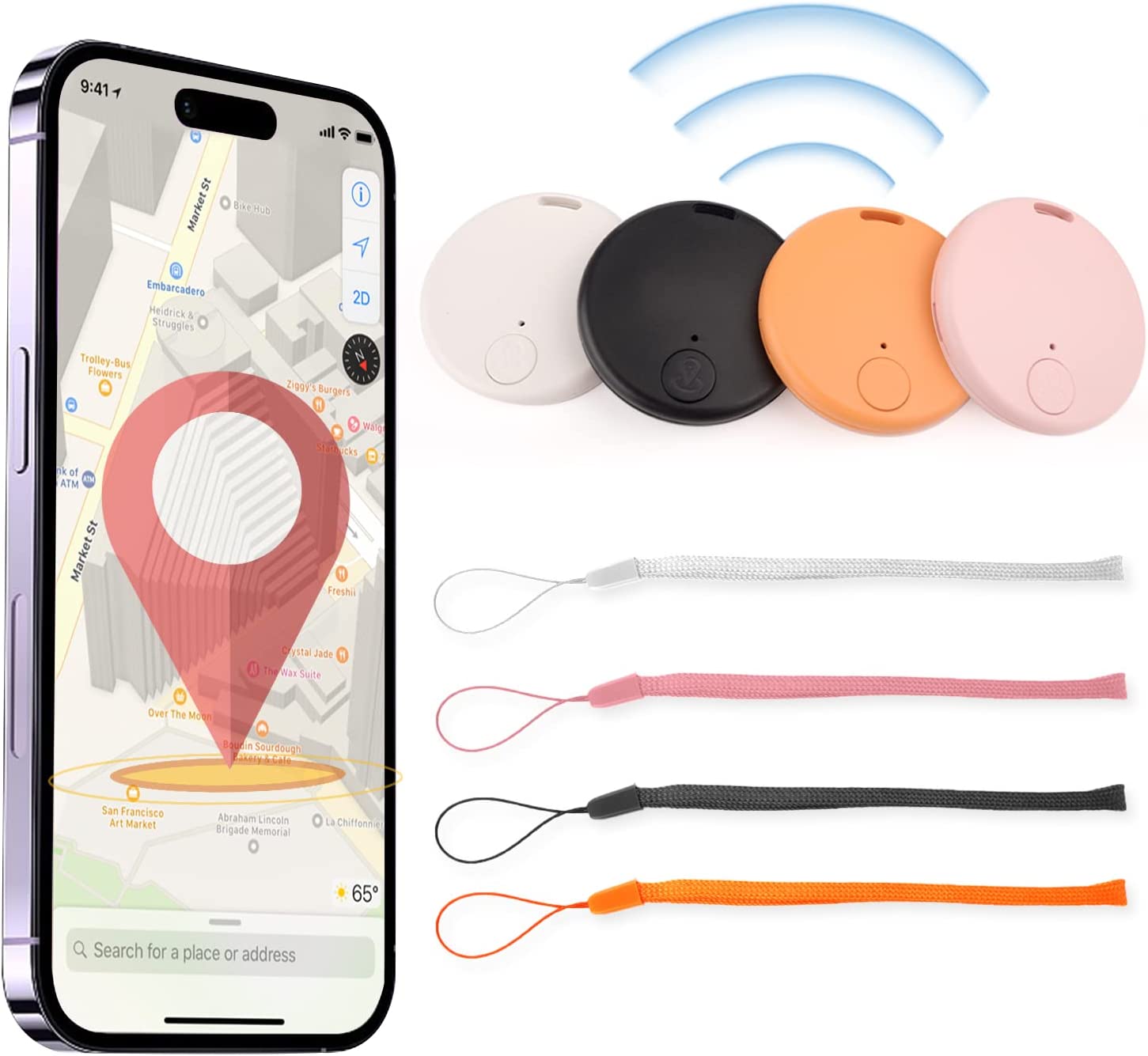 Portable GPS Tracker Key Finder, Bluetooth 5.0 Item [...]