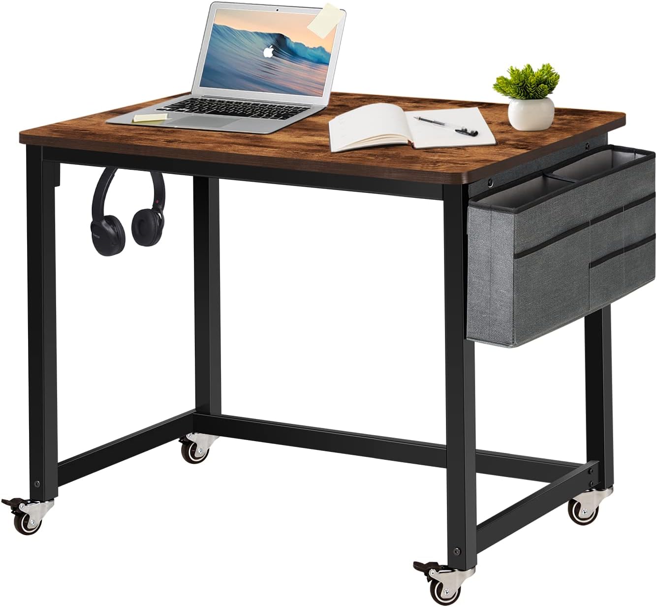 AHB Rolling Computer Desk with 4 Smooth Wheels, Simple [...]