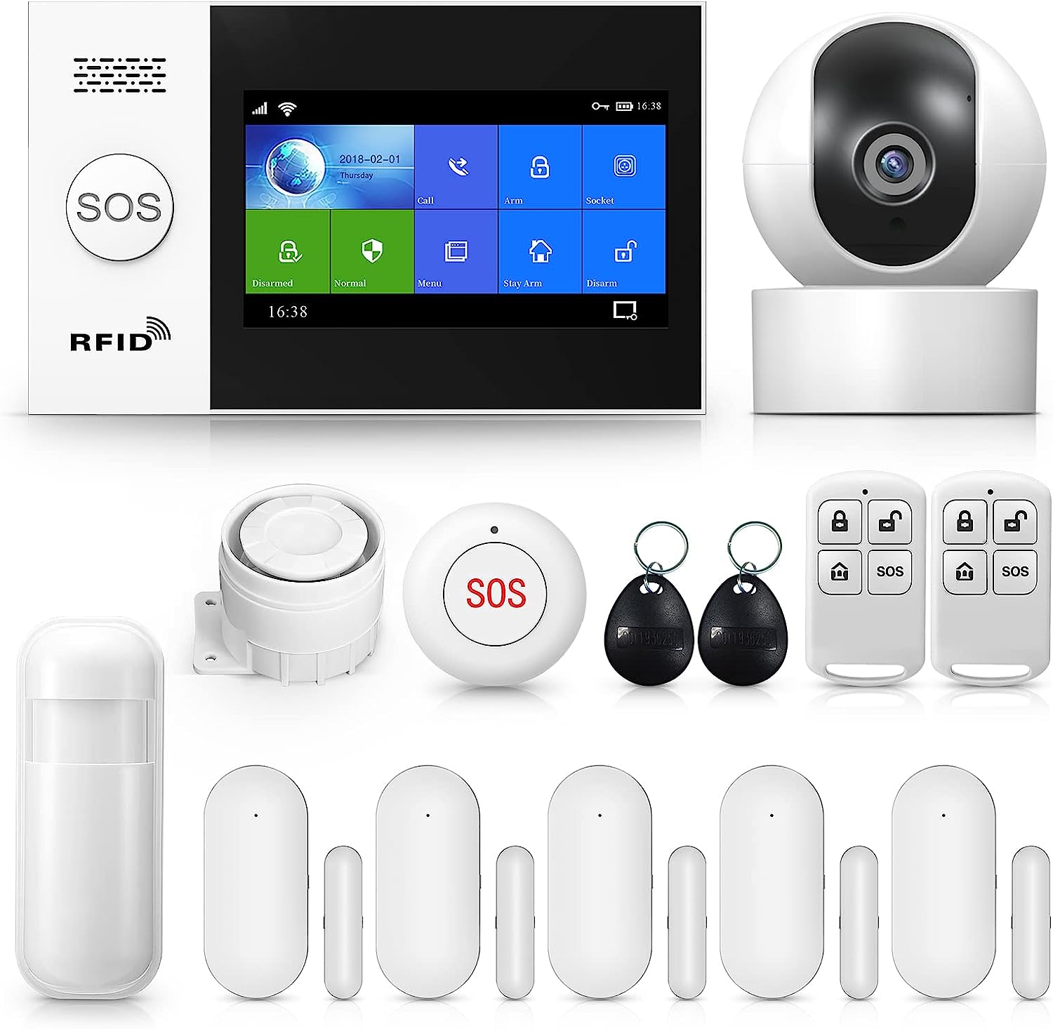 Home Security System, Wireless 4G WiFi Alarm System [...]