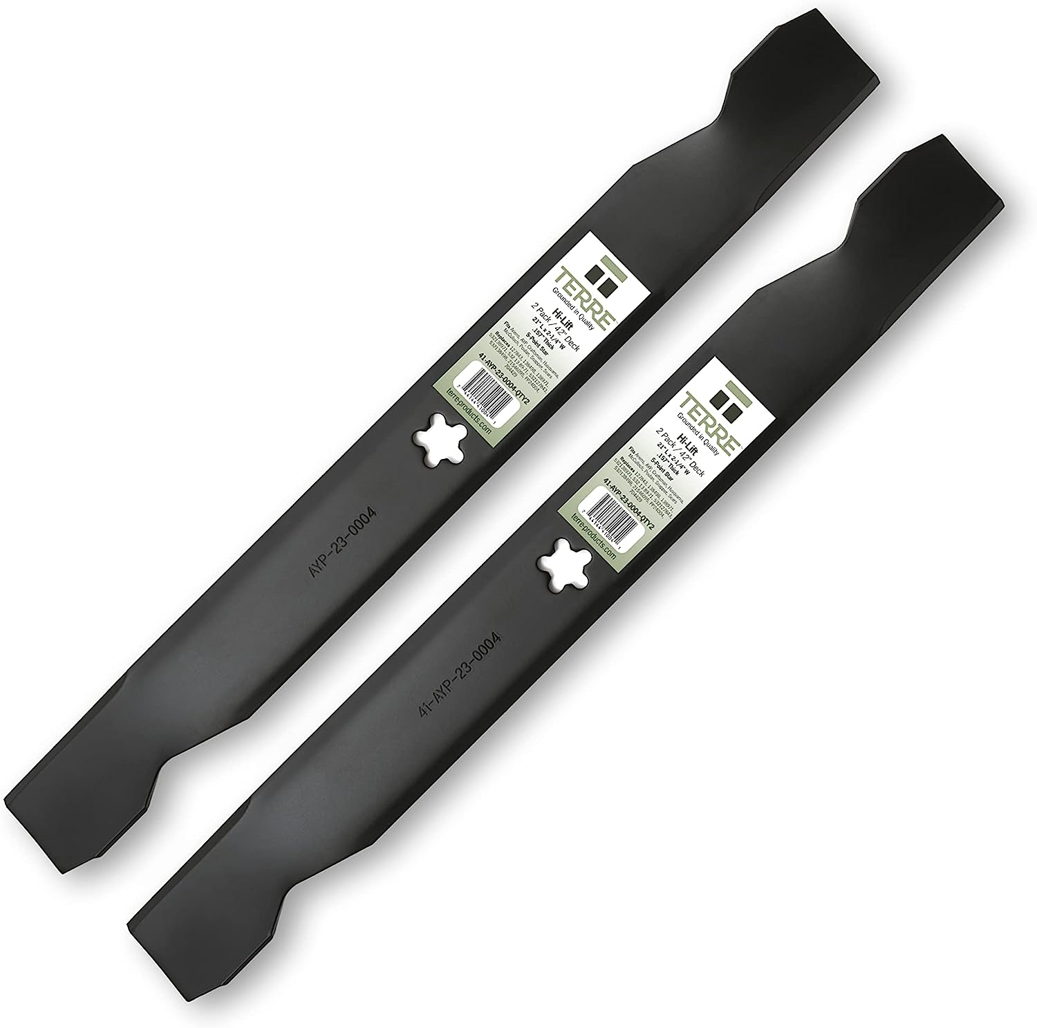 Terre Products, 2 Pack High Lift Lawn Mower Blades, 42 [...]
