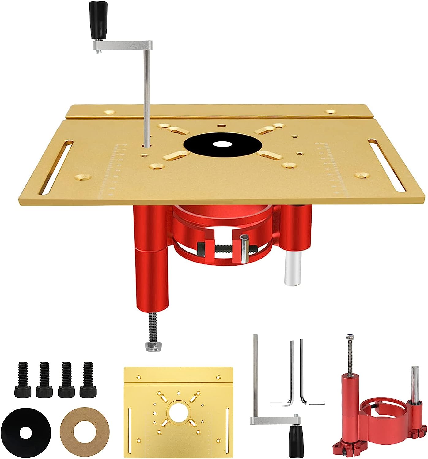 Router Table Insert Plate with Router Lift System Kit, [...]