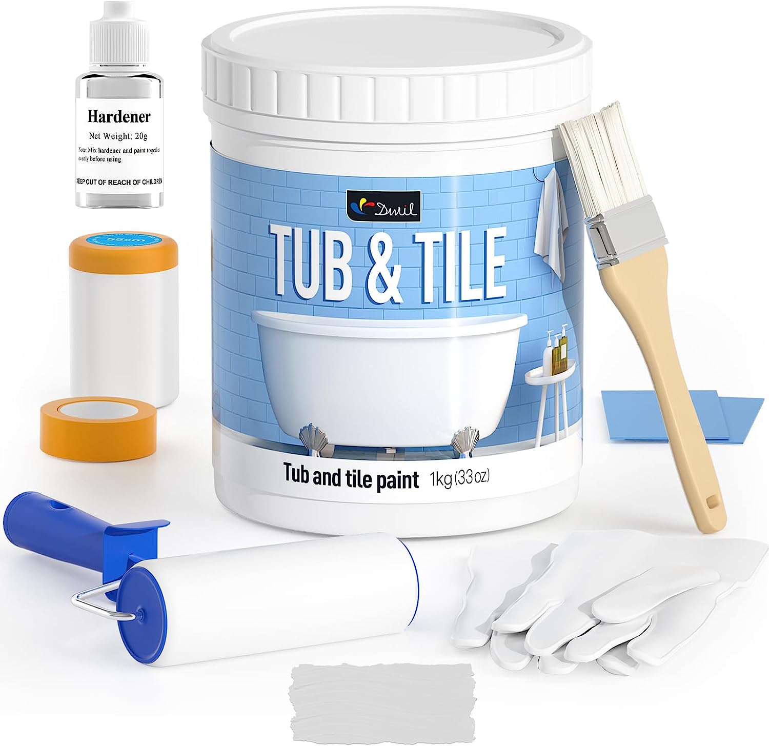 DWIL Tile Paint, Tub and Tile Refinishing Kit 35oz [...]