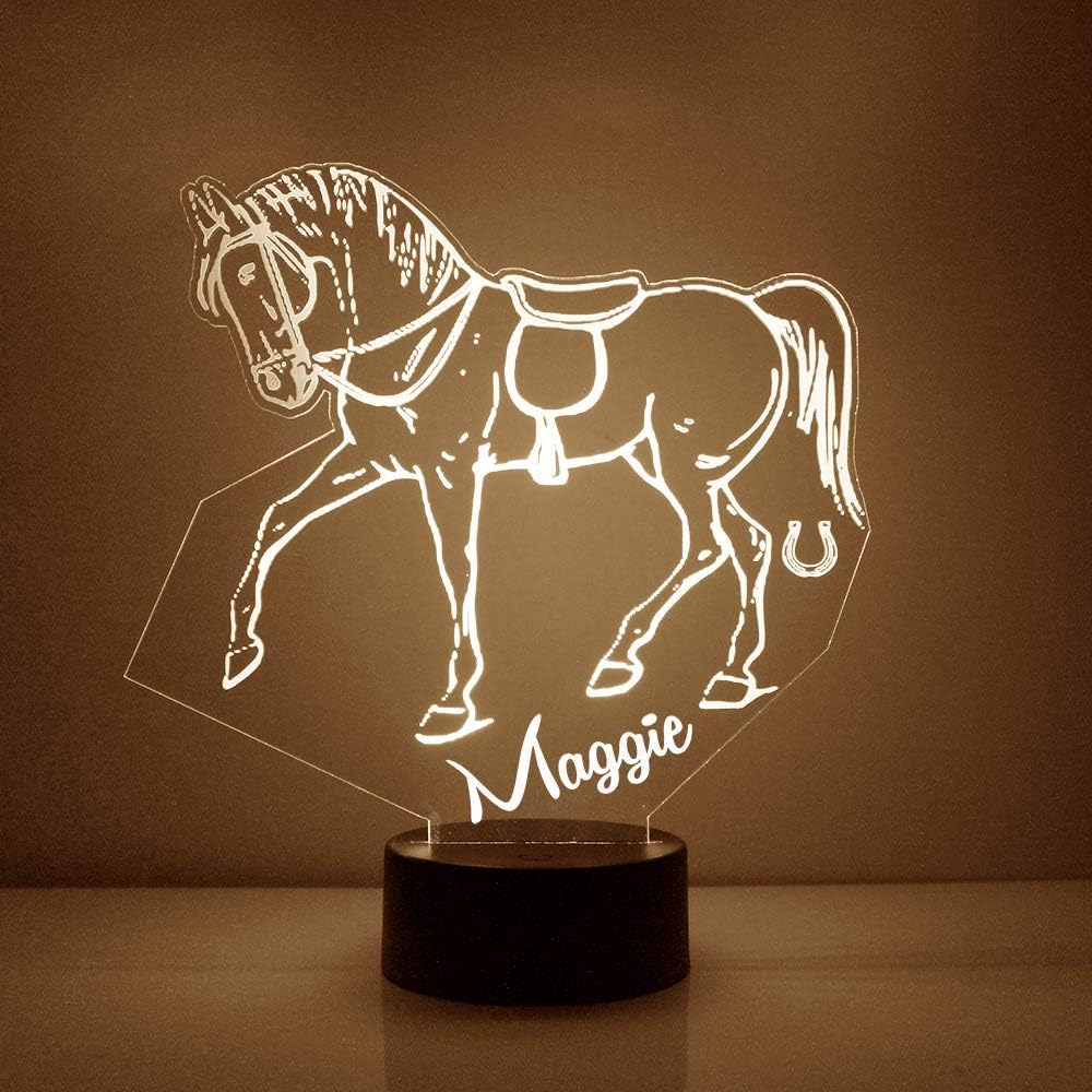 MMS Horse LED Night Light Lamp, Personalized with Your [...]