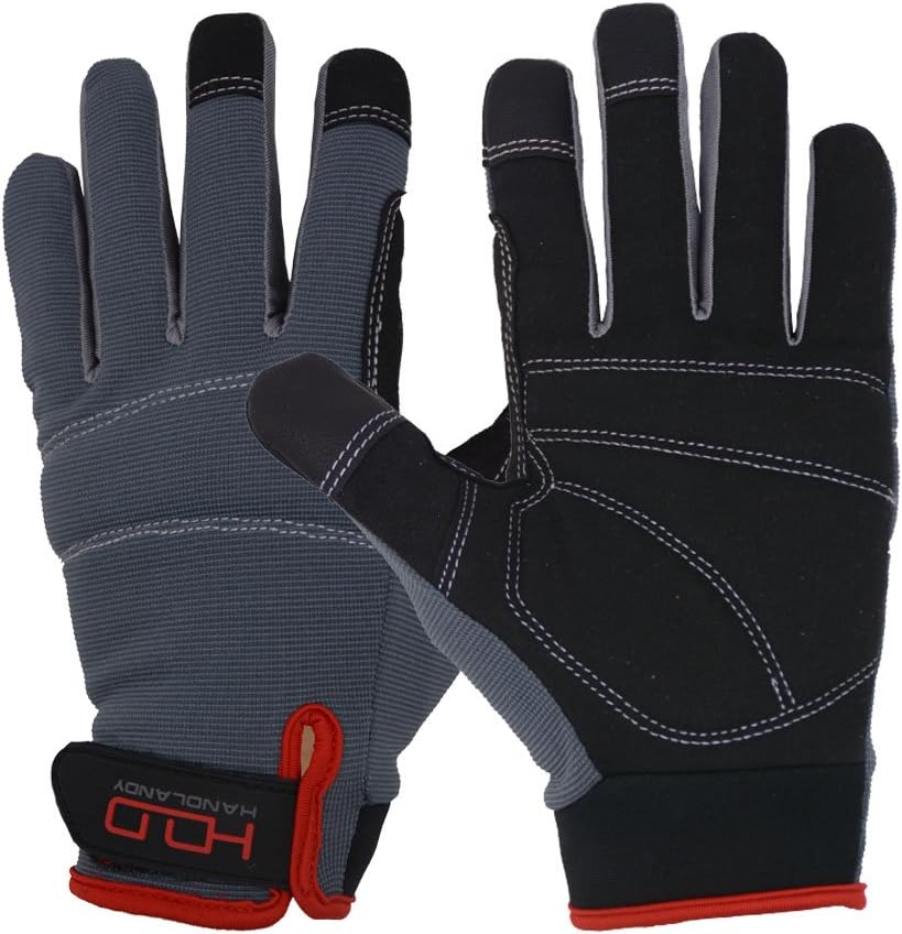 HANDLANDY Mens Work Gloves Touch screen, Synthetic [...]