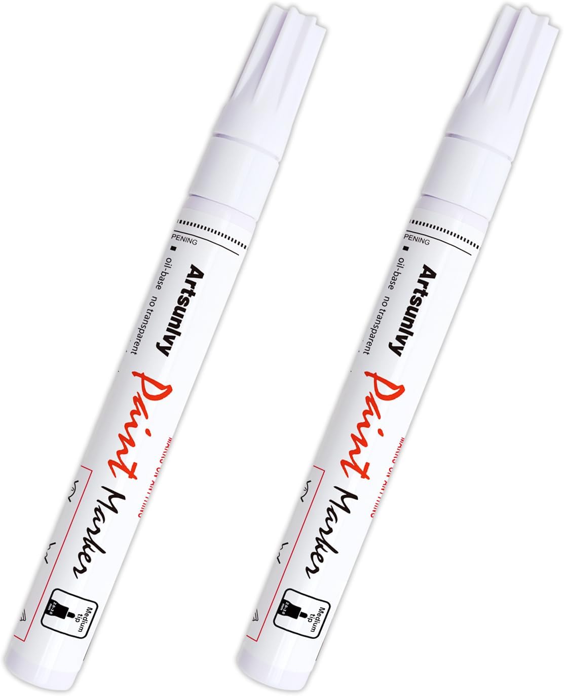 White Paint Pens Permanent Markers - 2 Pack Oil Based [...]
