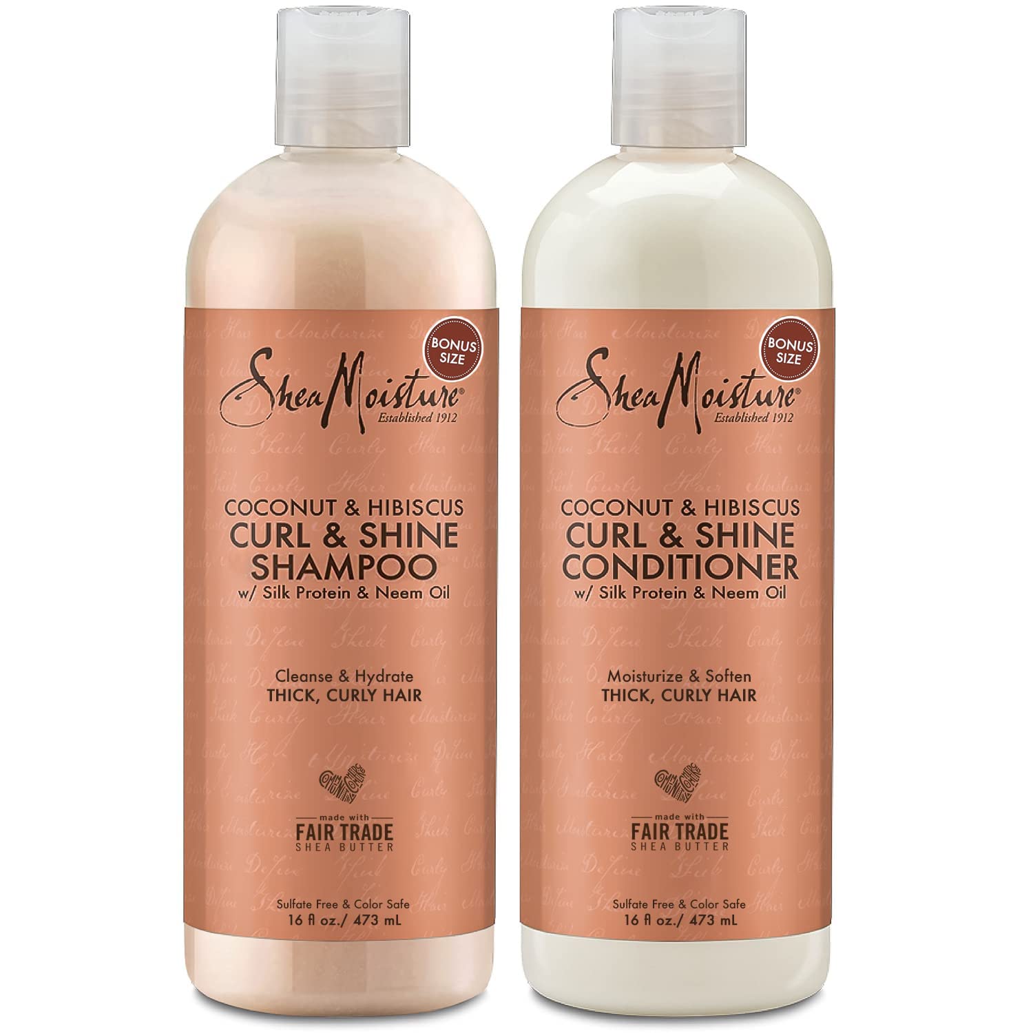 Shea Moisture Shampoo and Conditioner Set, Coconut & [...]