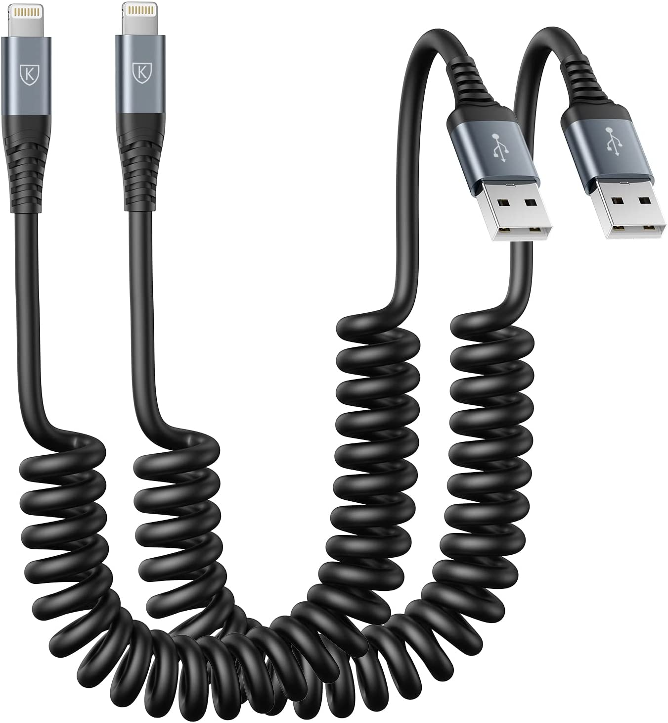 Coiled Lightning Cable, iPhone Charger Cable 3FT for [...]