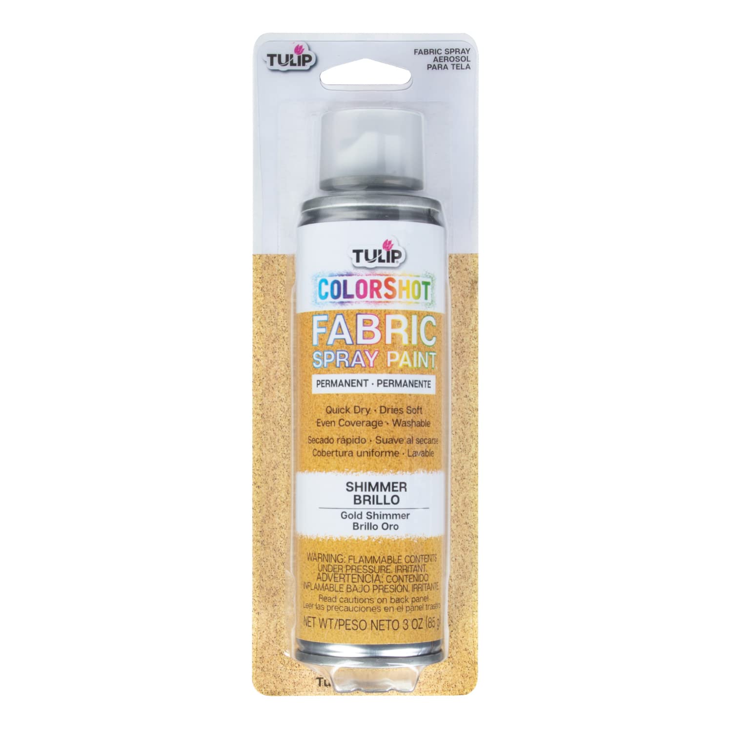 Tulip ColorShot Instant Fabric Spray Color 3oz. Gold Shimmer