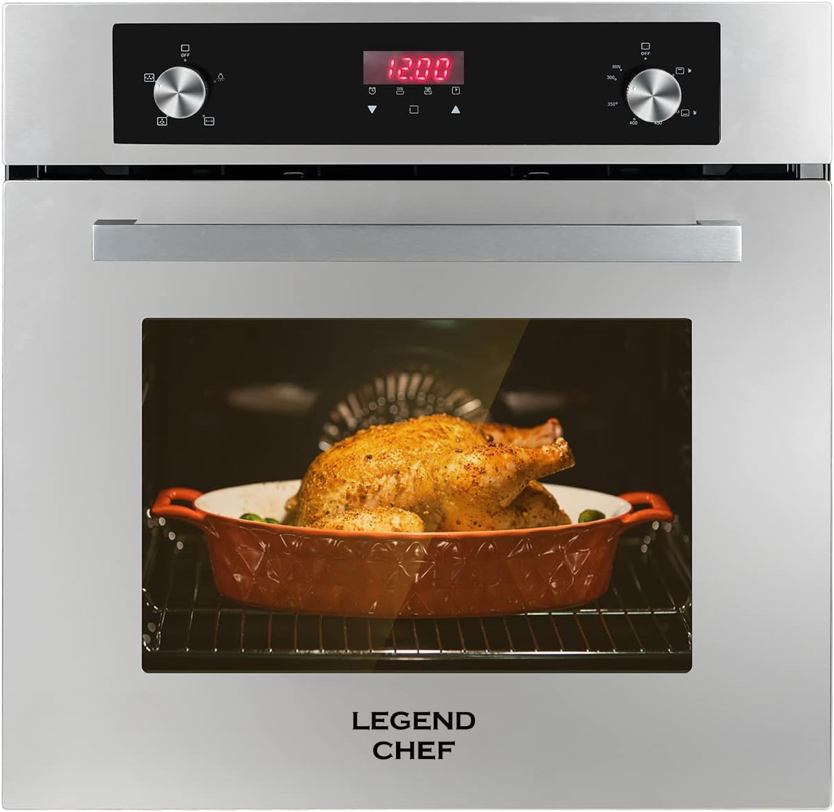 Gas Wall Oven 24 Inch, LEGEND CHEF LC-GS606DSN Built- [...]