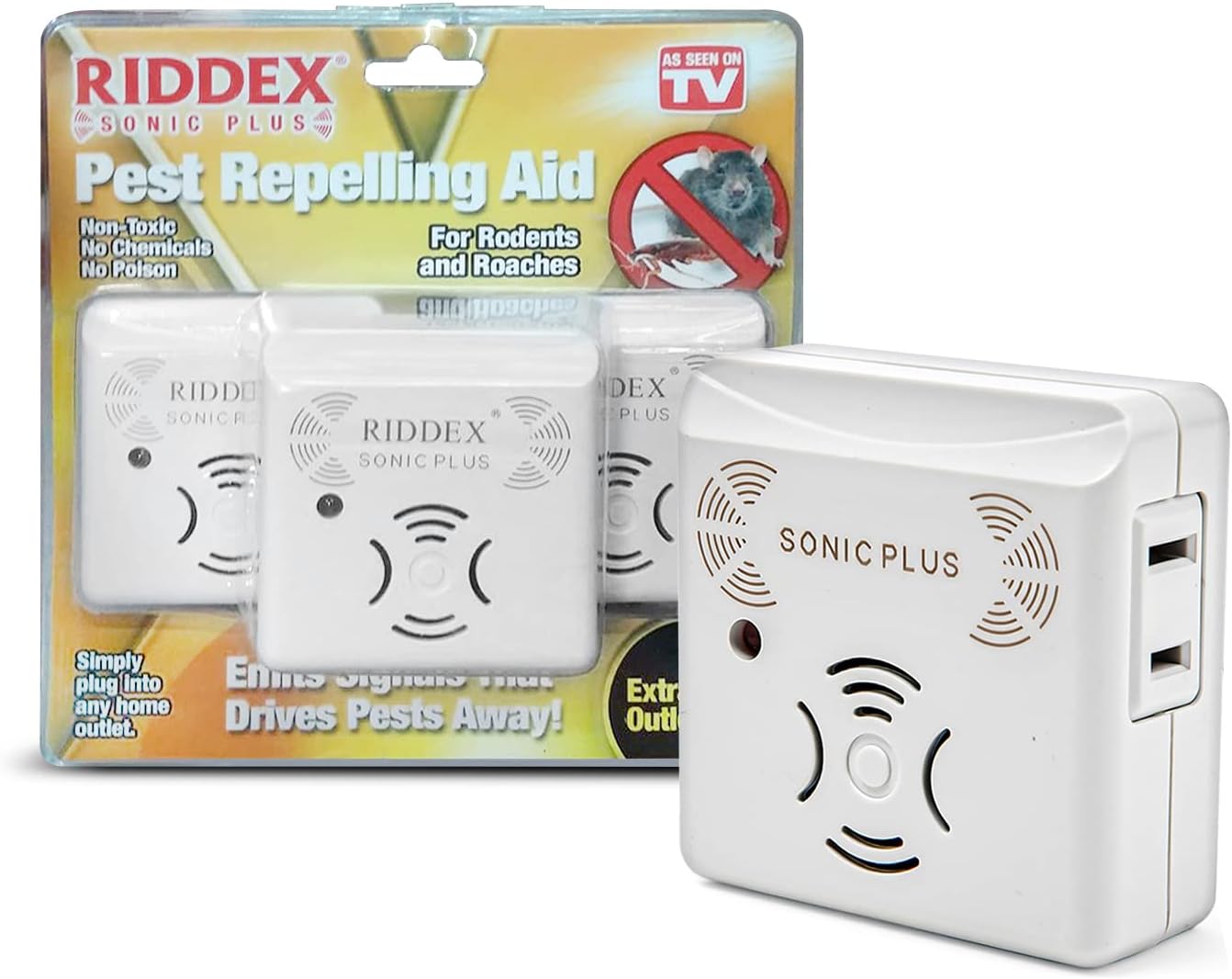 Riddex Sonic Plus Ultrasonic Pest Repeller, Plug in [...]