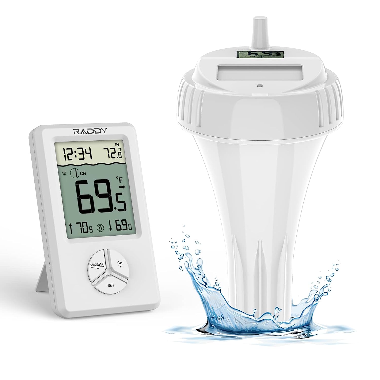 Raddy PT-1 Pool Thermometer Floating Easy Read [...]