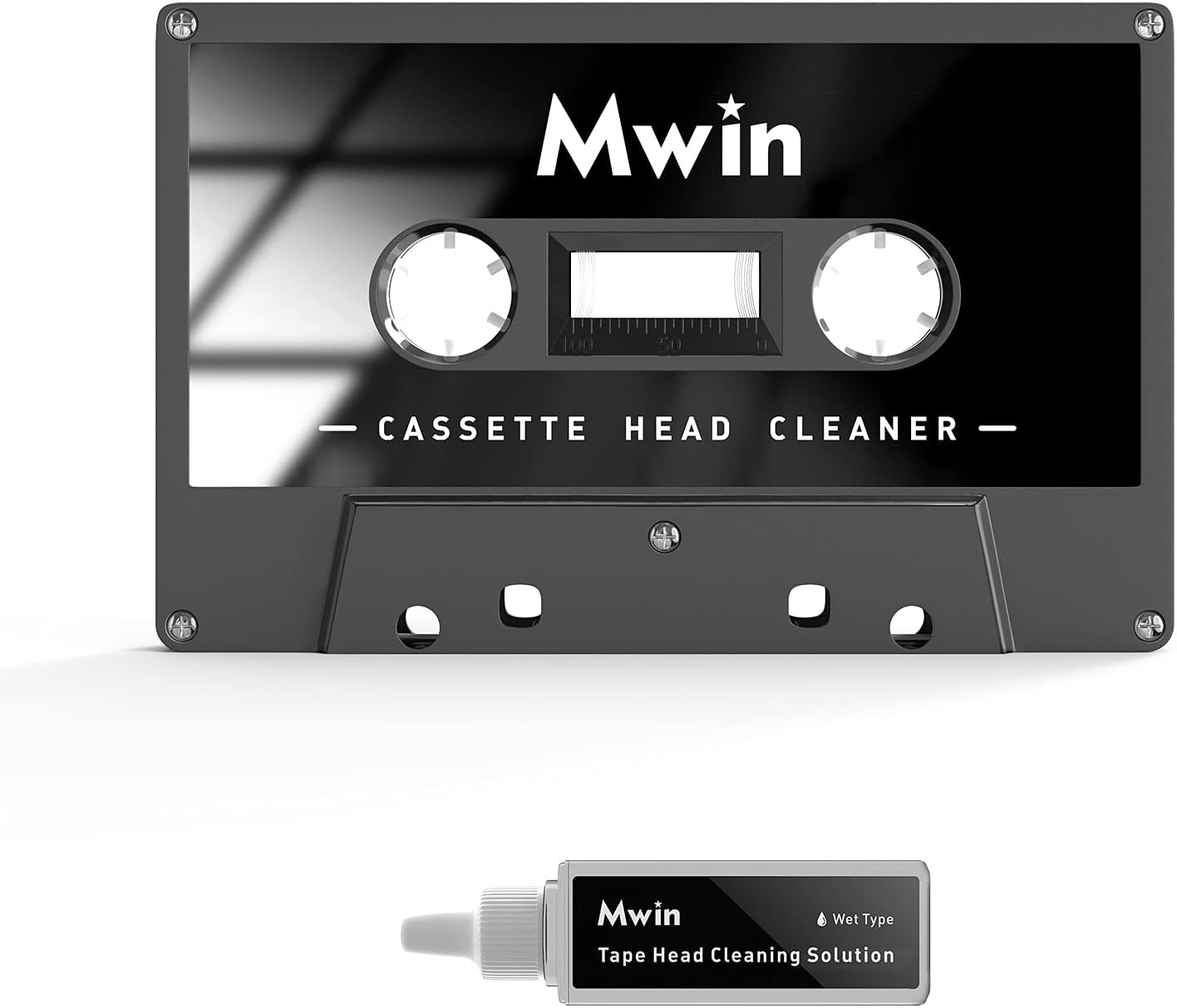 Mwin Audio Cassette Head Cleaner Tape w/ 1 Cleaning [...]