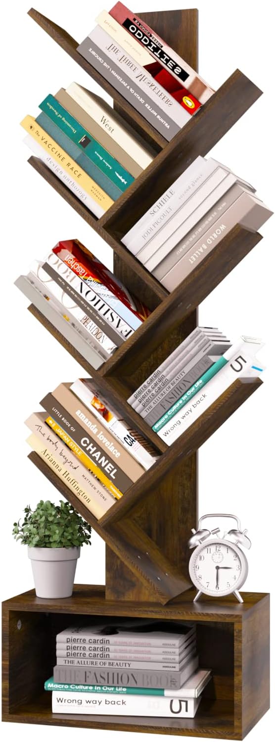 Yoobure Tree Bookshelf - 6 Shelf Retro Floor Standing [...]