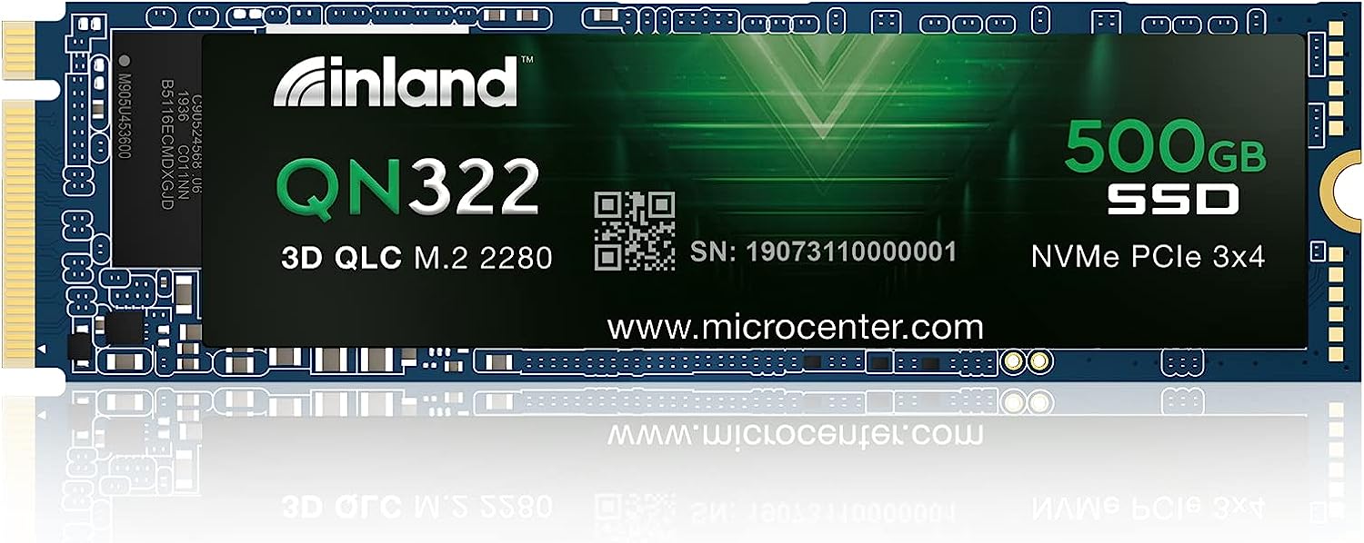 INLAND QN322 500GB NVME M.2 2280 PCIe Gen 3.0x4 3D [...]