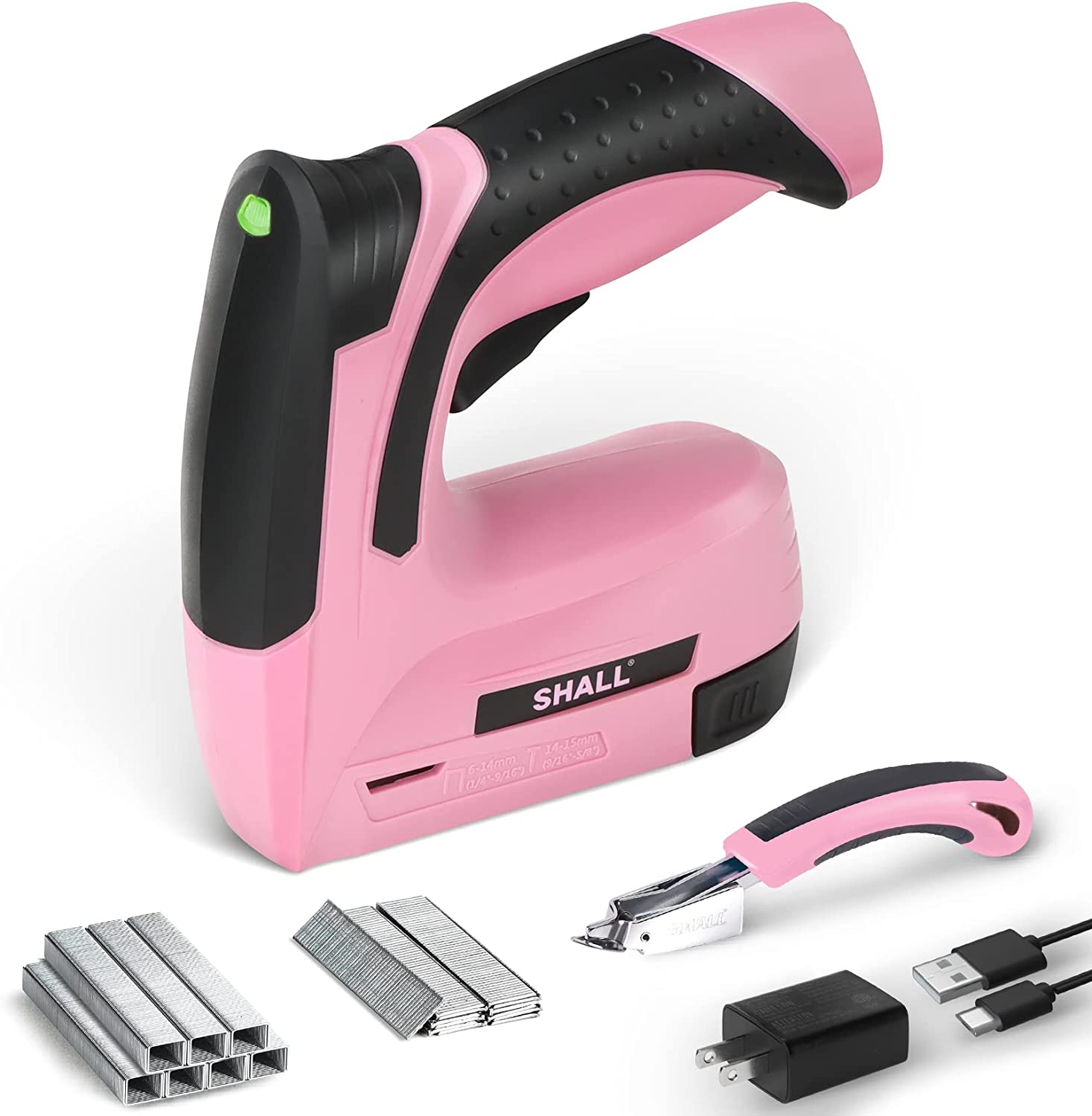 SHALL Pink Electric Staple Gun, 2 in 1 Cordless [...]