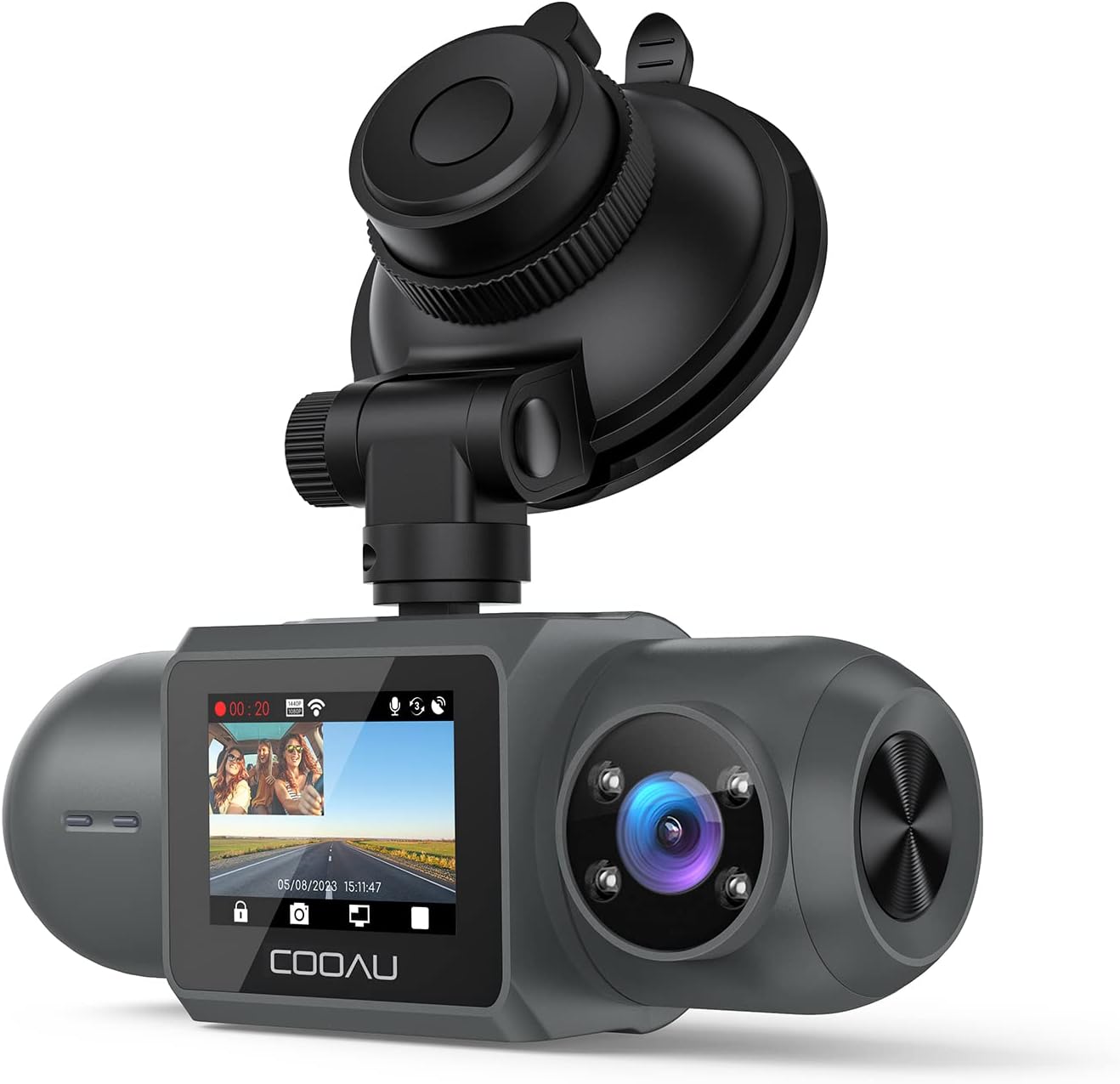 1440P QHD Built-in GPS Wi-Fi Dash Cam, Front and [...]