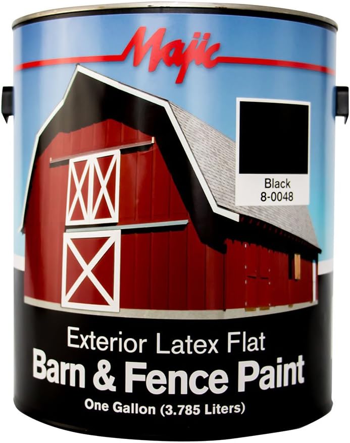 Majic Paints 8-0048-1 Latex Flat Barn & Fence Paint, [...]
