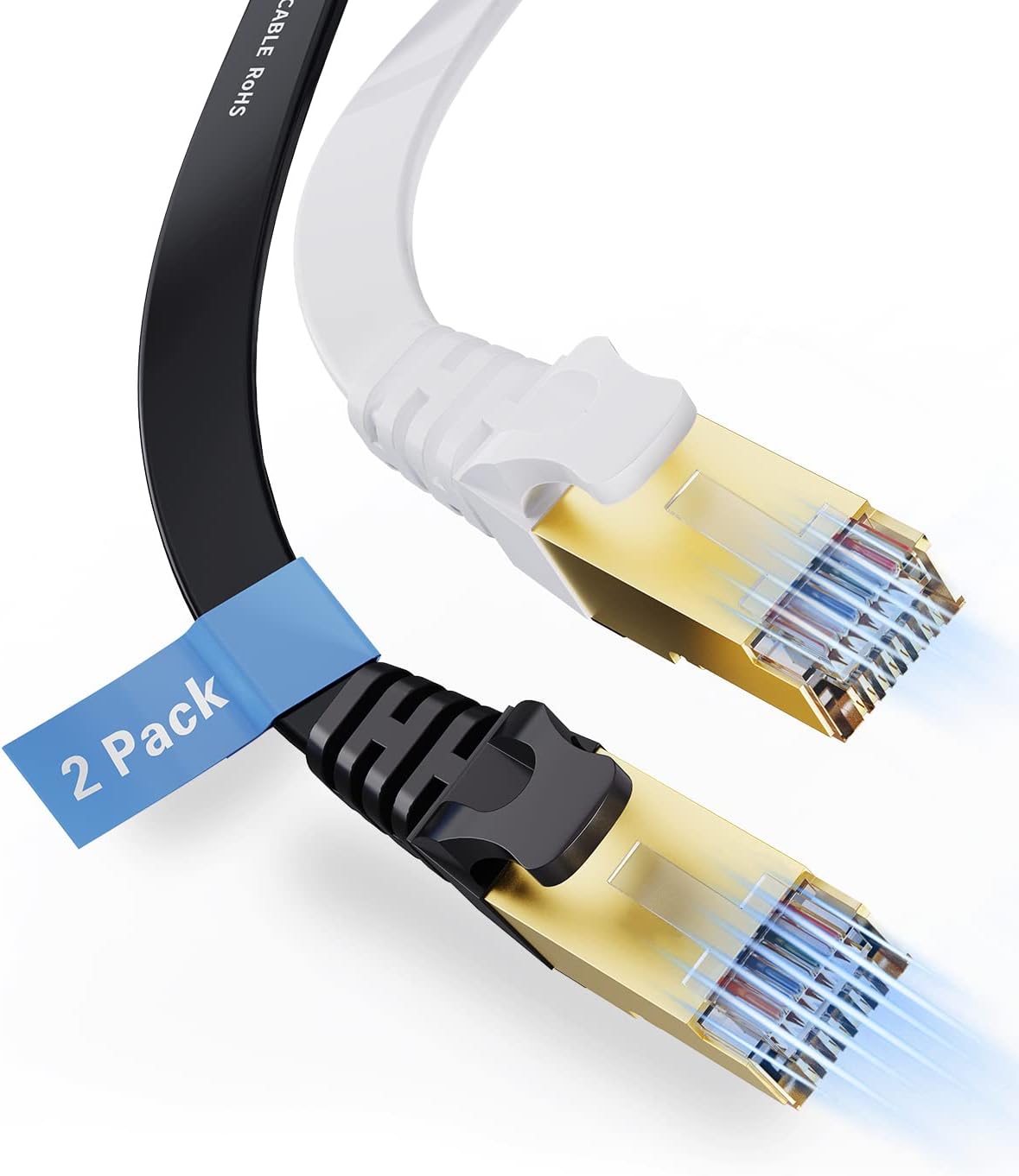 Cat6 Ethernet Cable Flat 25ft (Black and White) (at a [...]