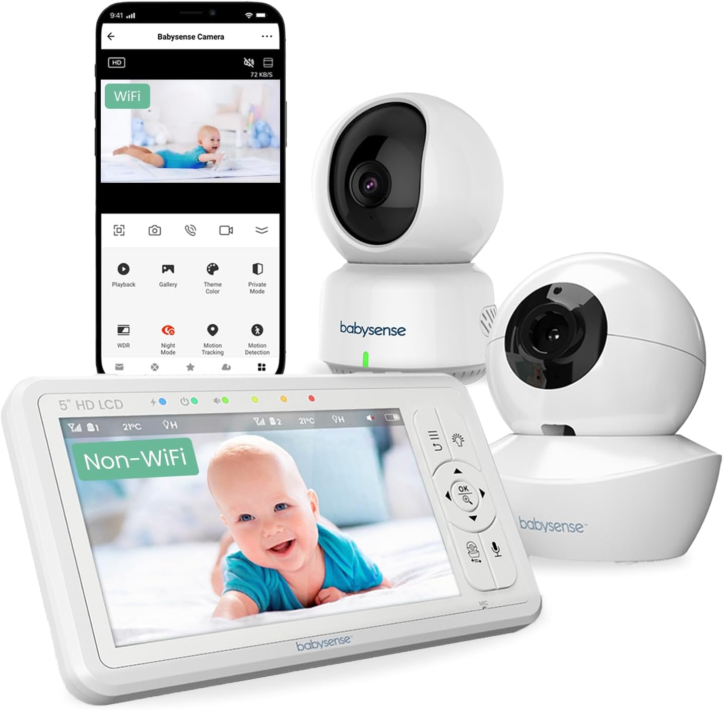 Babysense HD Video Baby Monitor Bundle - Full HD 1080p [...]