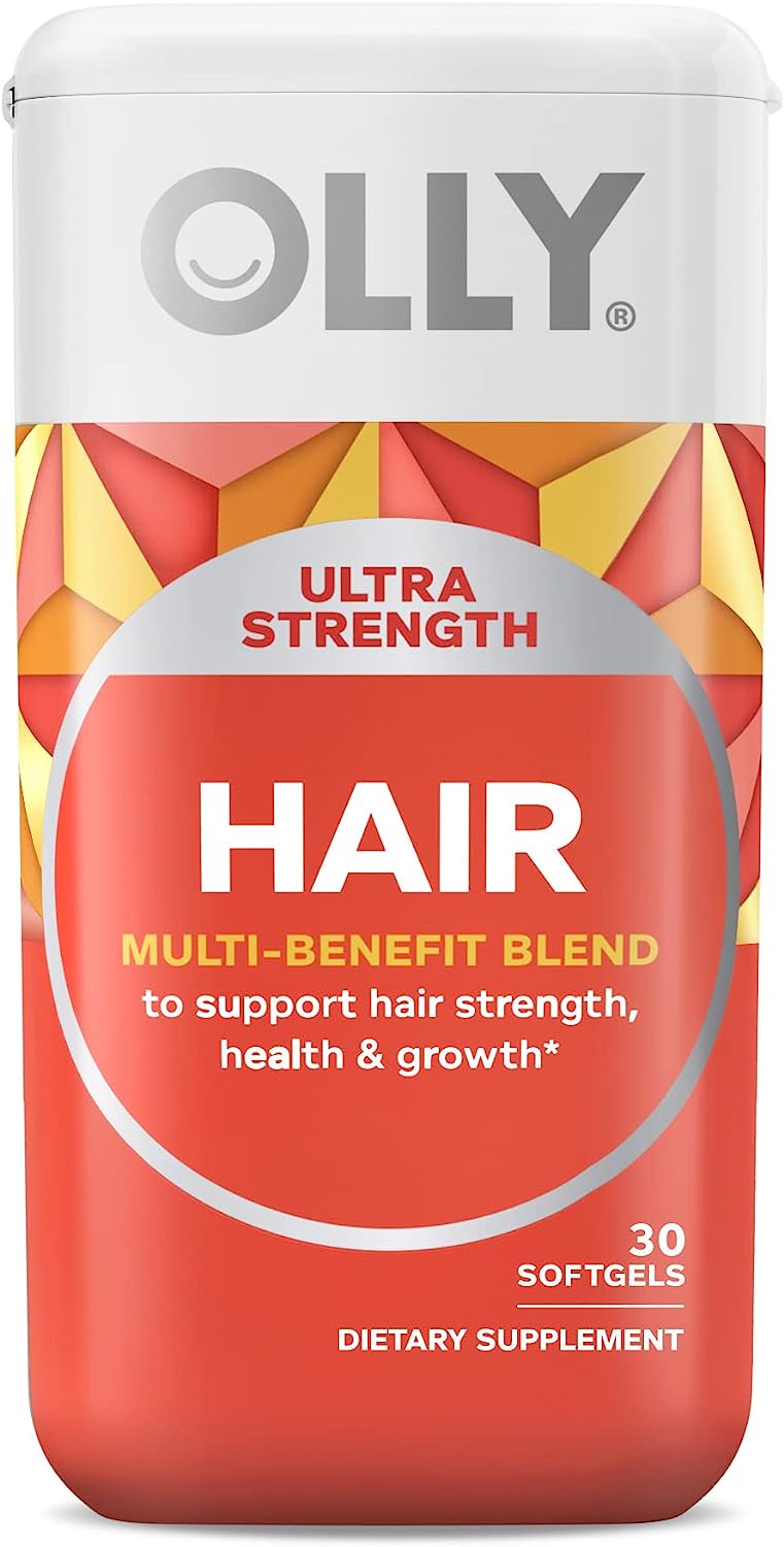 OLLY Ultra Strength Hair Softgels, Supports Hair [...]