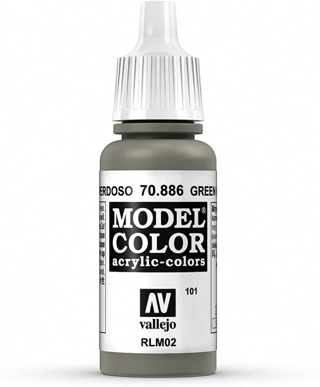 Vallejo Green Grey Model Color 1 Paint, 17ml