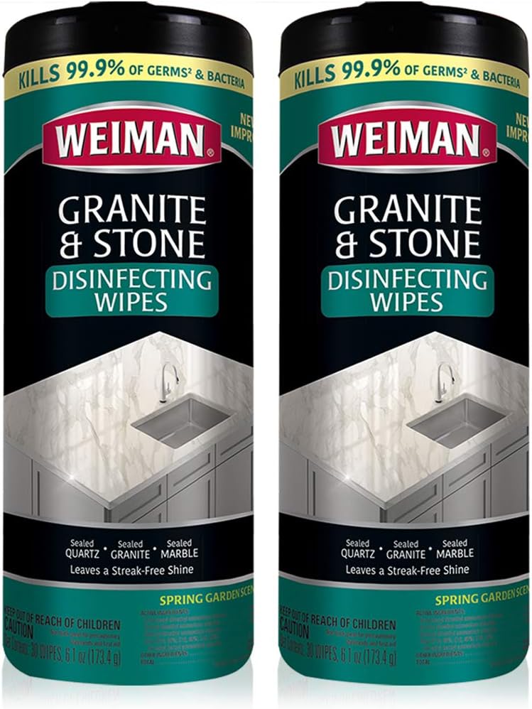 Weiman Granite Disinfectant Wipes - 30 Wipes - 2 Pack [...]