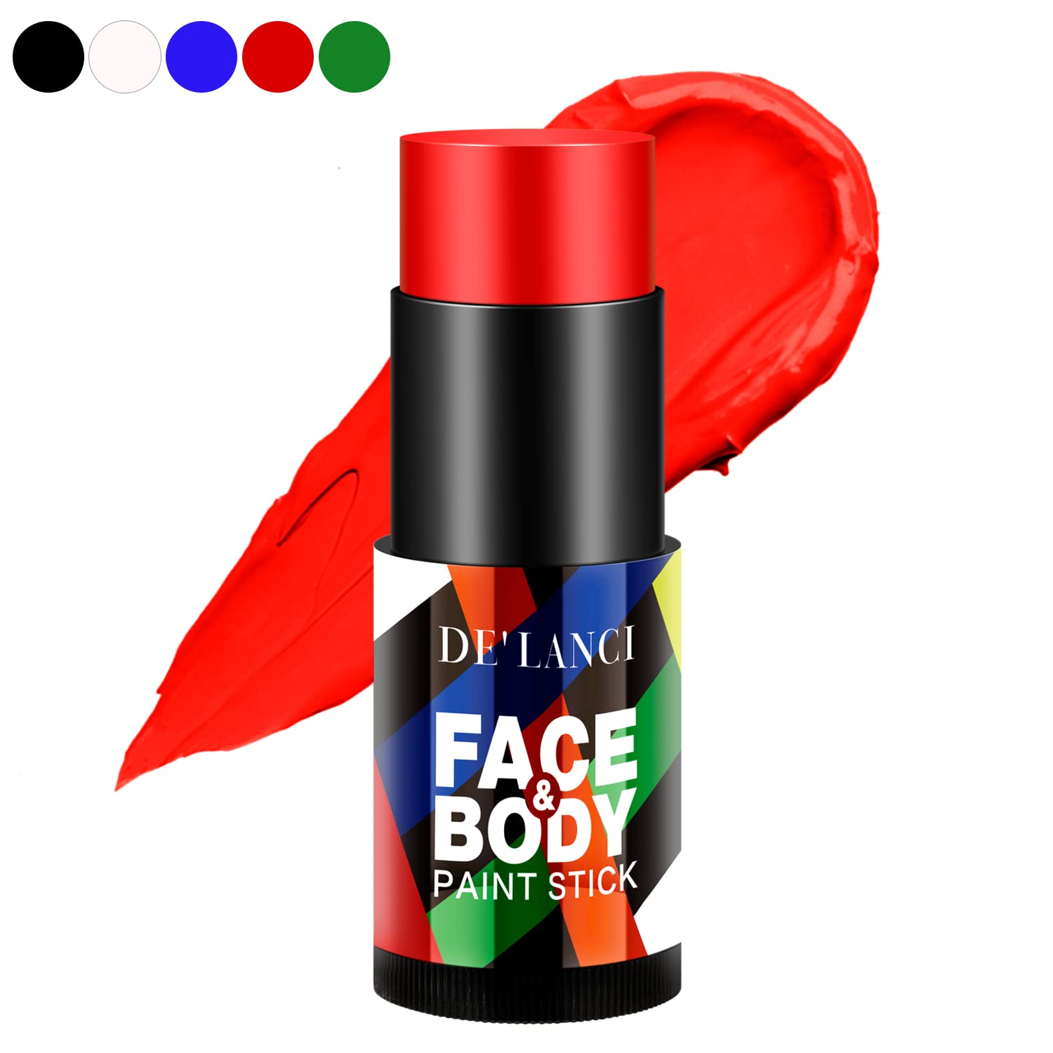 DE'LANCI Red Face Paint Stick, Cream Blendable Body [...]
