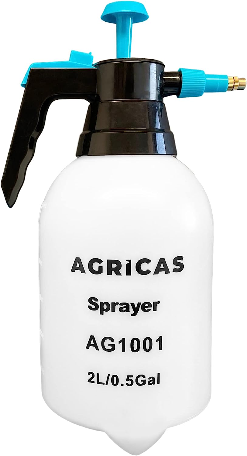 AGRICAS 0.5 Gallon Hand Pump Sprayer, 2L Pressure [...]