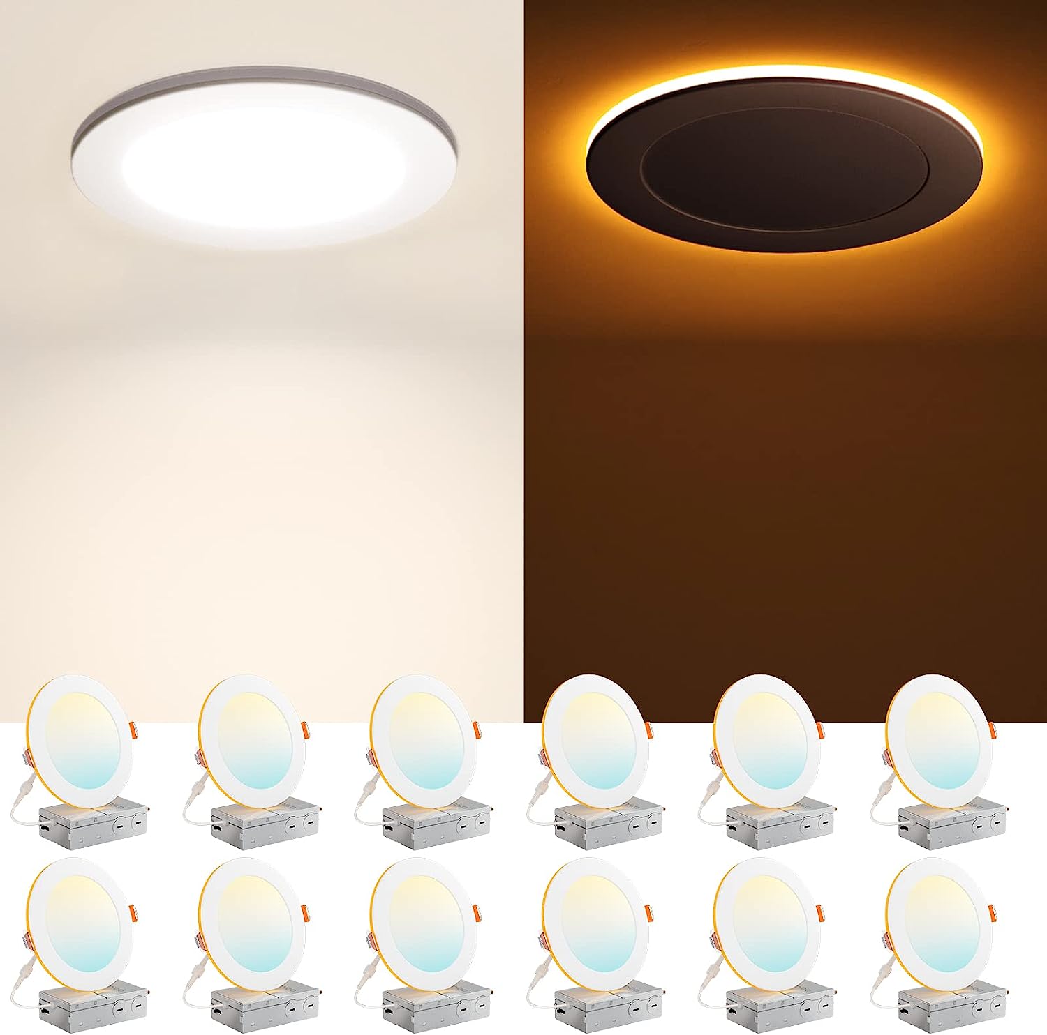 Amico 12 Pack 6 Inch 5CCT LED Recessed Ceiling Light [...]
