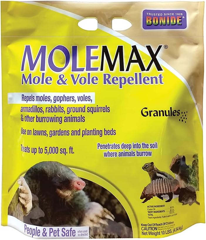 Bonide MOLEMAX Mole & Vole Repellent Granules, 10 lbs. [...]