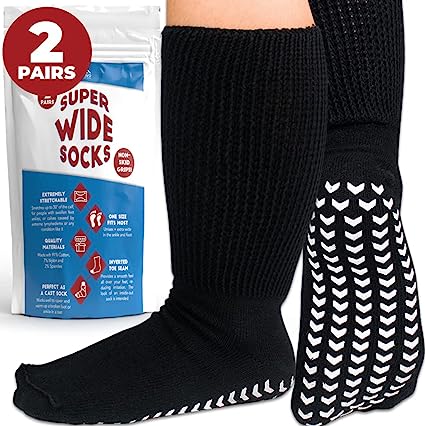 2 Pairs Extra Wide Socks for Swollen Feet, Diabetic [...]