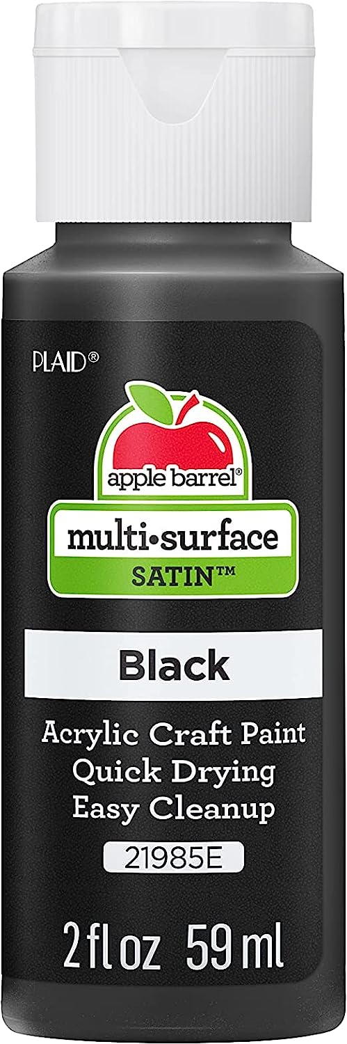 Apple Barrel Multi Surface Acrylic Paint, 2 oz, Black [...]