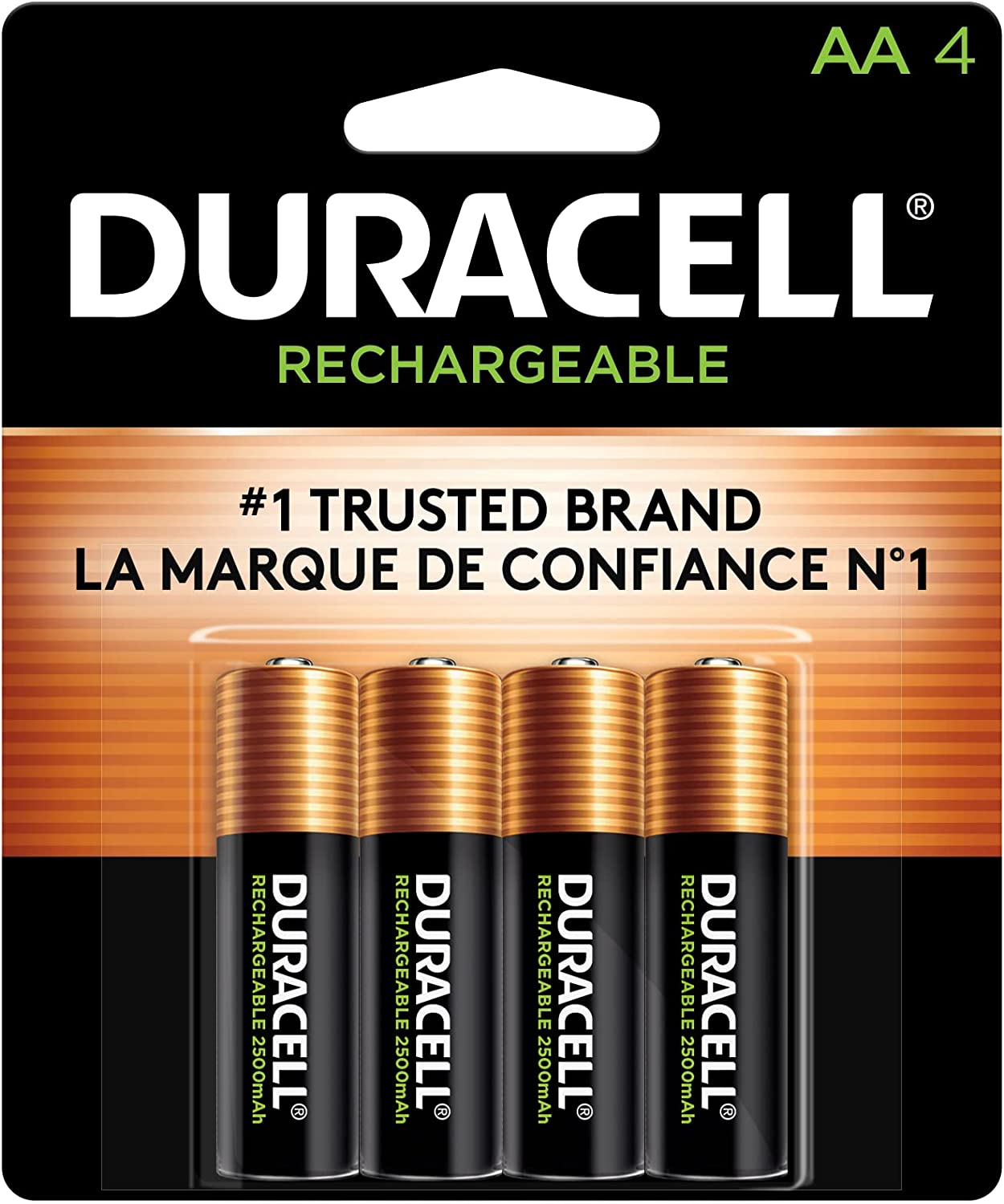Duracell Rechargeable AA Batteries, 4 Count Pack, [...]