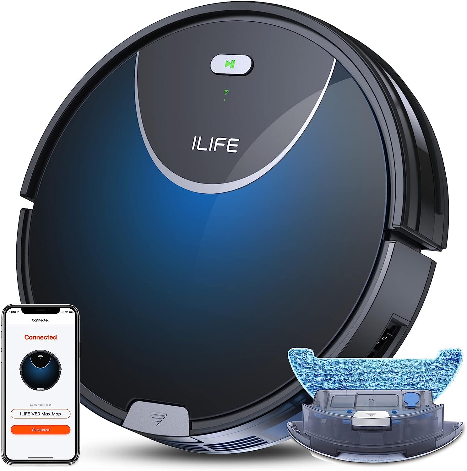 ILIFE V80 Max Mopping Robot Vacuum and Mop Combo - [...]