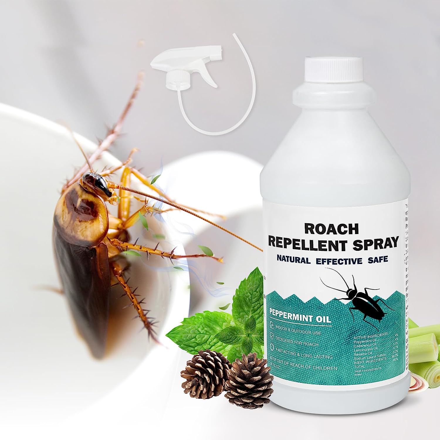 16oz Peppermint Oil Roach Spray Ant & Roach Killer [...]