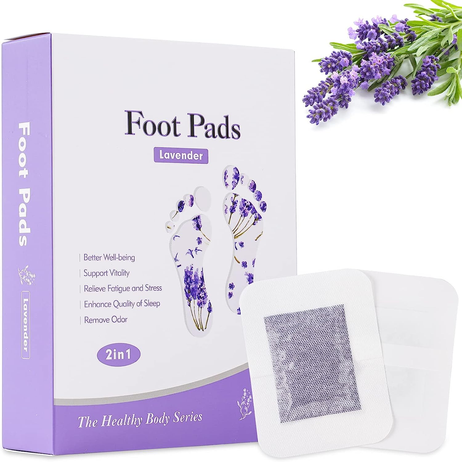 Foot Pads10 Packs Lavender Foot Care Bamboo Vinegar [...]