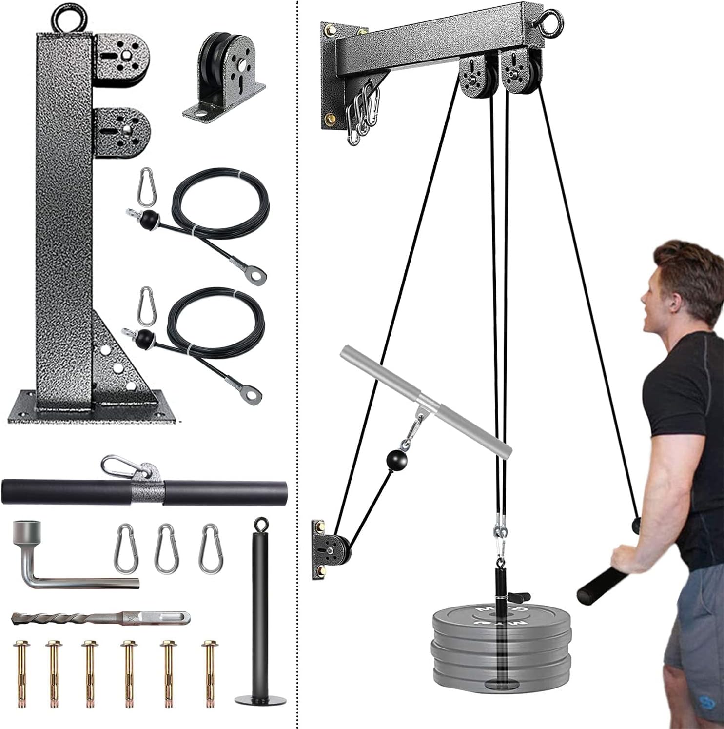 MARSAFIT Fitness Wall Mount Pulley System, Weight [...]