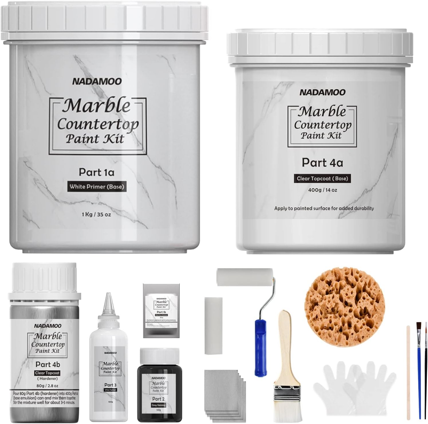 NADAMOO White Marble Countertop Paint Kit Including [...]