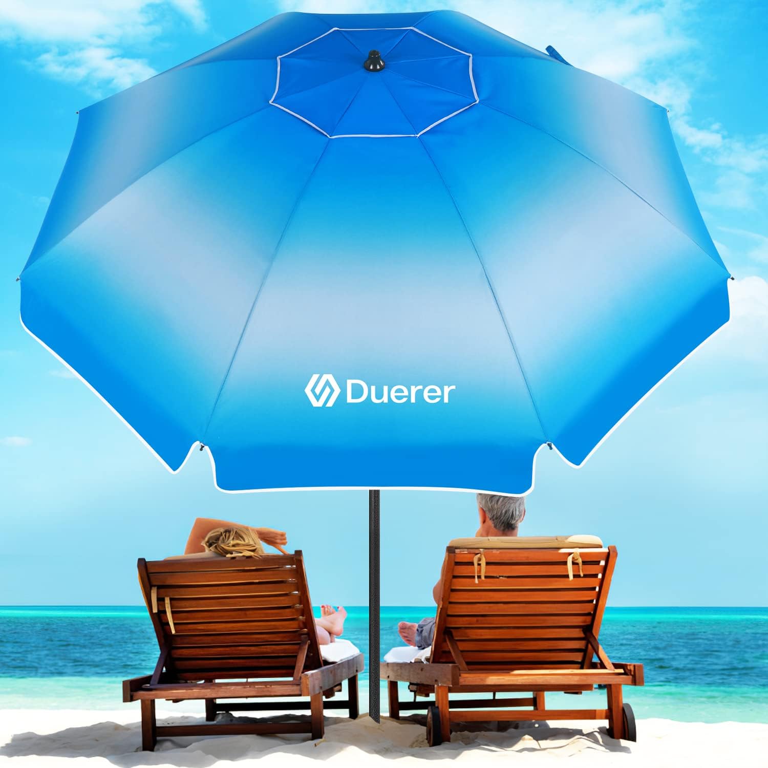 Duerer Beach Umbrellas, 7.5FT Beach Umbrella for Sand [...]