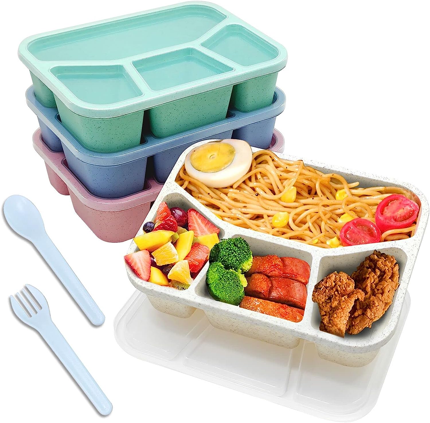 SHALORY 4 Pack Bento Lunch Box for Adults,4 [...]