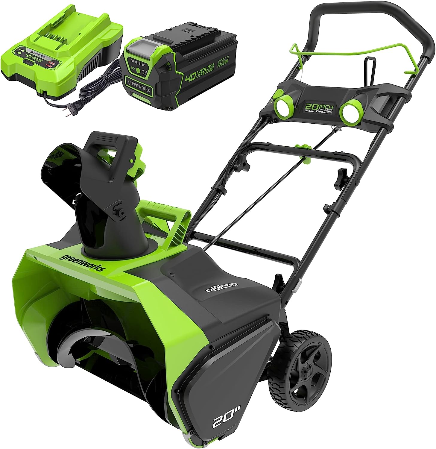 Greenworks 40V 20-Inch Brushless Snow Blower with 4Ah [...]