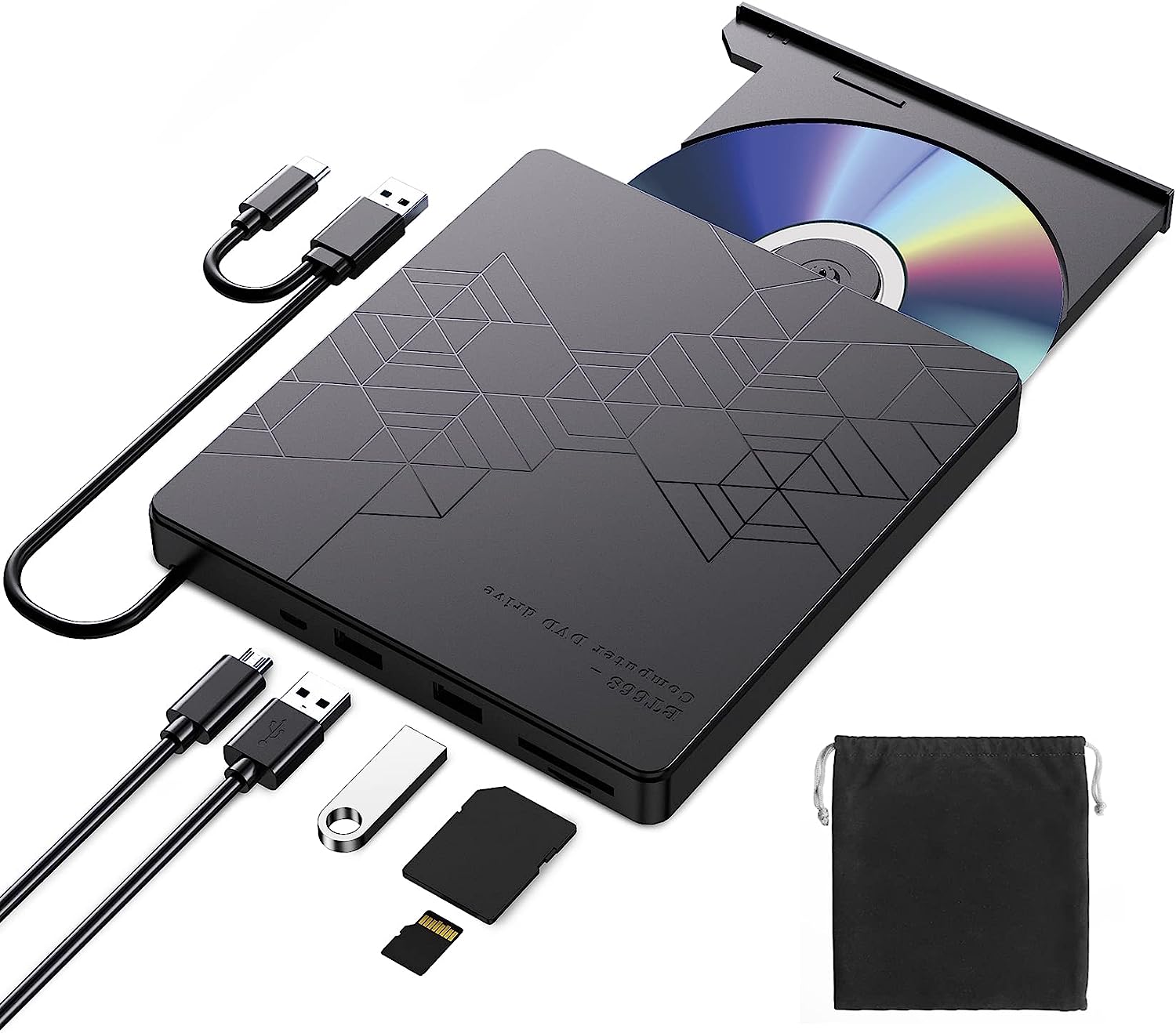 ORIGBELIE External DVD Drive, CD Drive USB 3.0 Typle C [...]