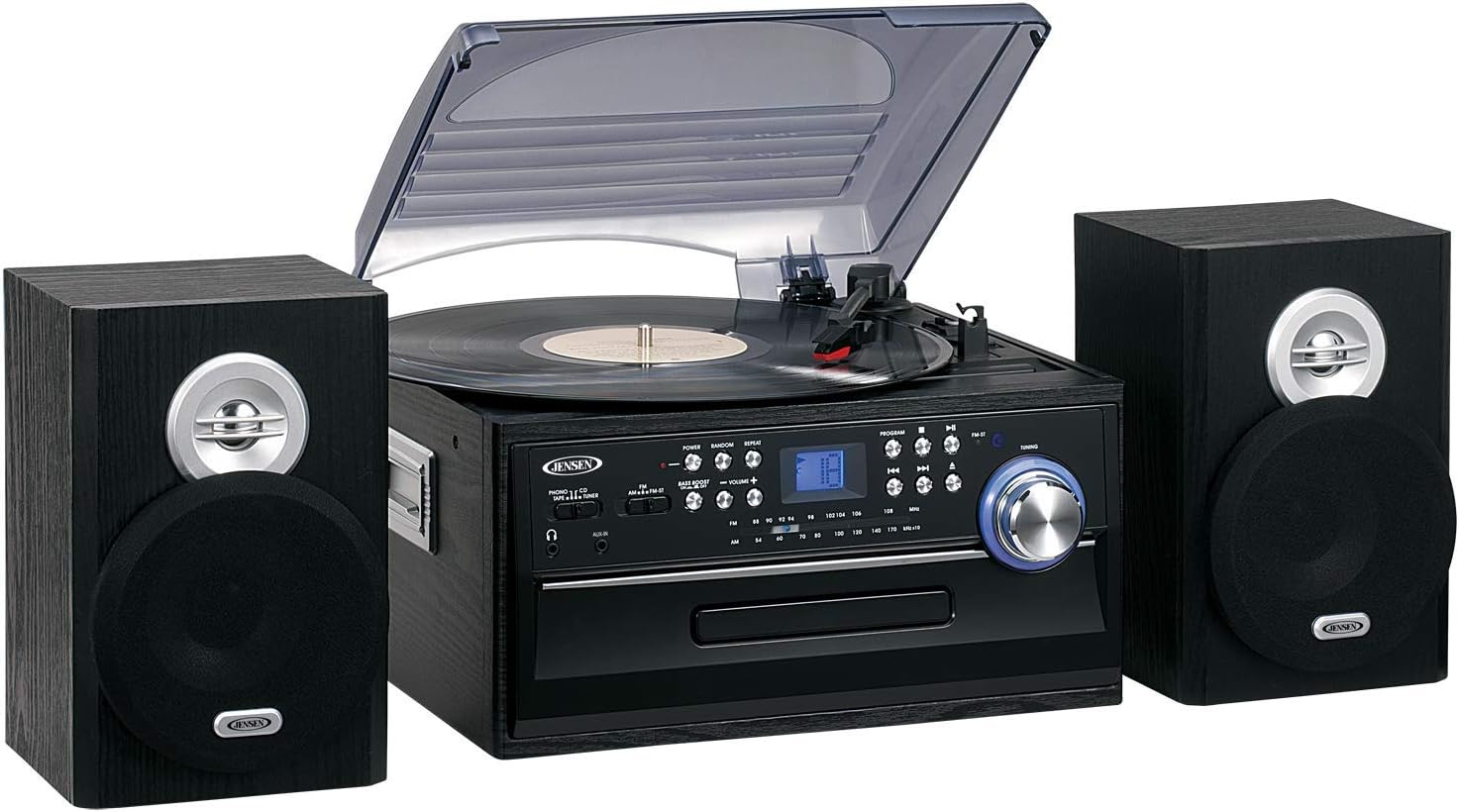 JENSEN JTA-475B 3-Speed Stereo Turntable with CD [...]