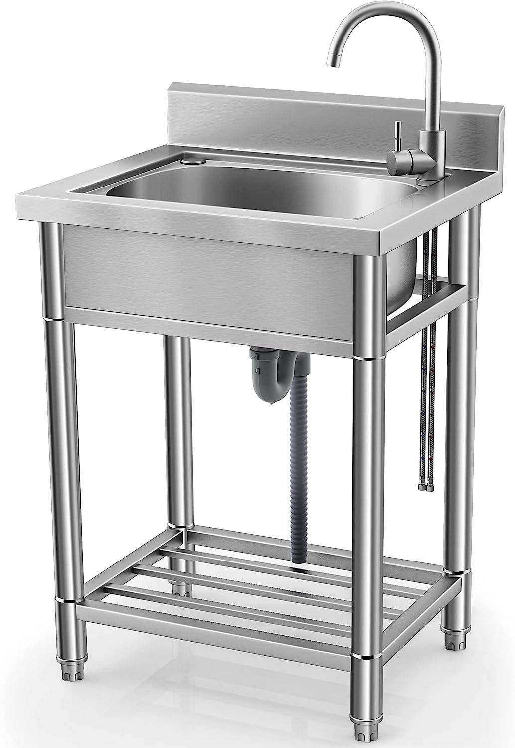 Utility Sink Free Standing Single Bowl Kitchen Sink [...]